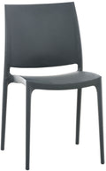 UV-bestendige Moderne Stoel - Trendy Kuipstoel - Kleurvast & Stapelbaar Design Kleur donkergrijs