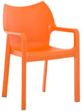 Stijlvolle Moderne Stoel - Trendy Look - UV-bestendig en Waterafstotend Kleur oranje