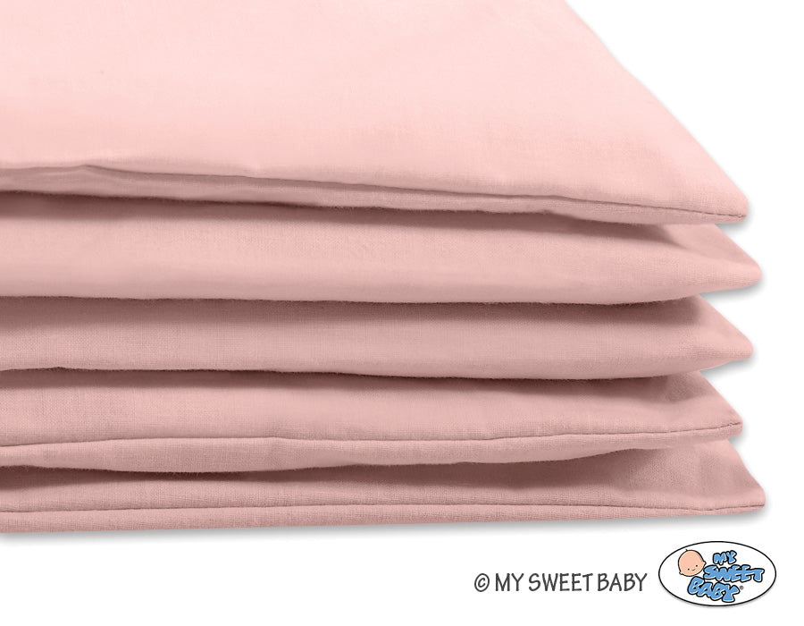Baby bedtextiel set, beddengoed, huidvriendelijk katoen – optimaal slaapcomfort – pastelroze