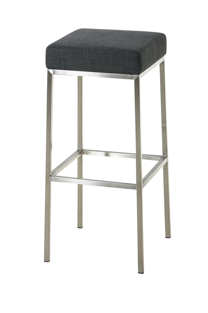 Stijlvolle Barkruk met Stoffen Bekleding - Comfortabel - Metalen Frame voor Extra Stabiliteit Kleur donkergrijs