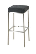Stijlvolle Barkruk met Stoffen Bekleding - Comfortabel - Metalen Frame voor Extra Stabiliteit Kleur donkergrijs