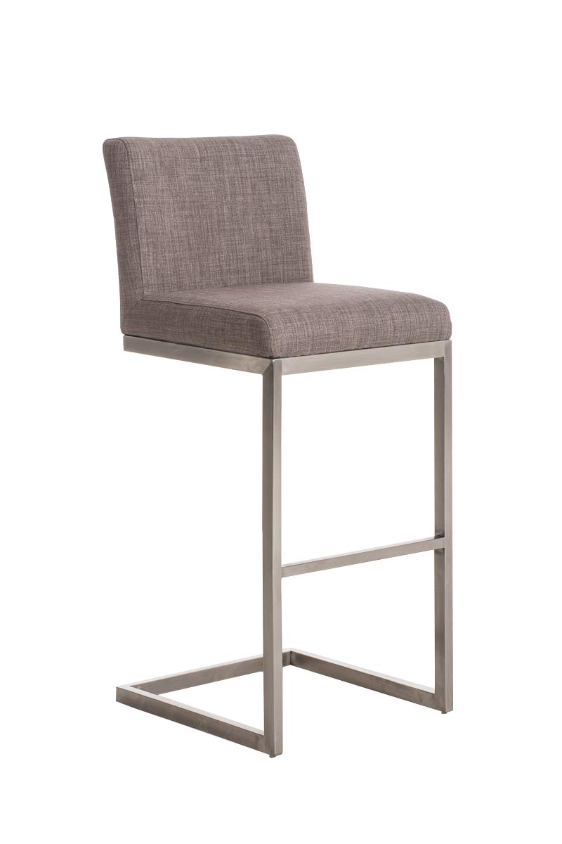 Ergonomische Barkruk - Hoge Kruk - Comfortabel Zitten met Stalen Frame Kleur grijs