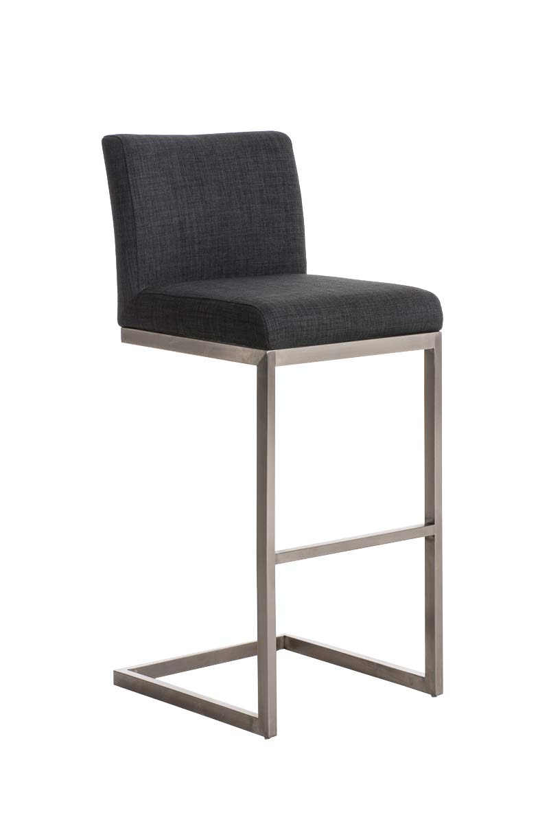 Ergonomische Barkruk - Hoge Kruk - Comfortabel Zitten met Stalen Frame Kleur grijs