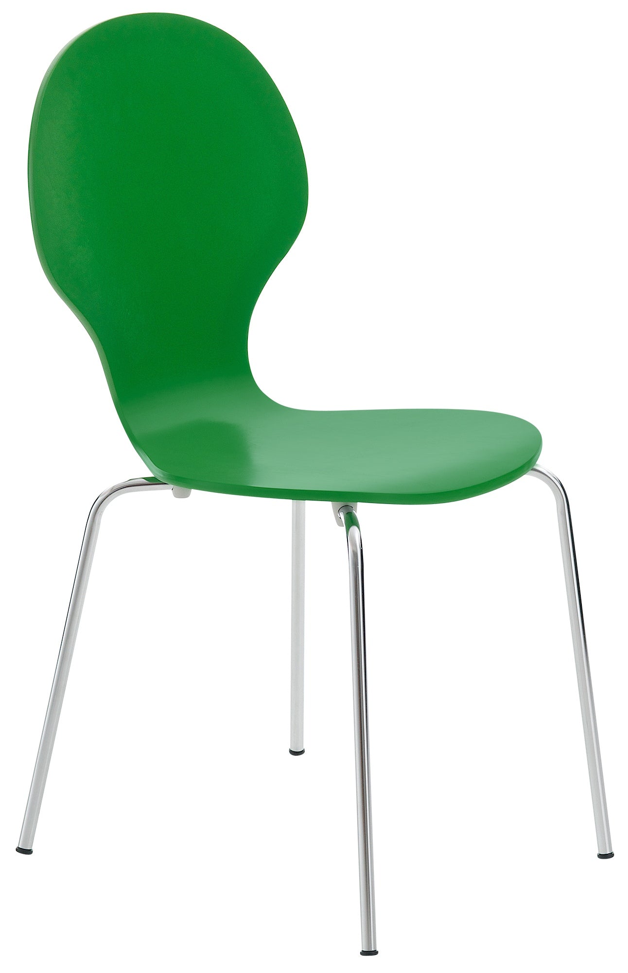 Stapelbare Bezoekersstoel - Ergonomische Stoel - Houten Zitting - Comfort en Stabiliteit Kleur groen