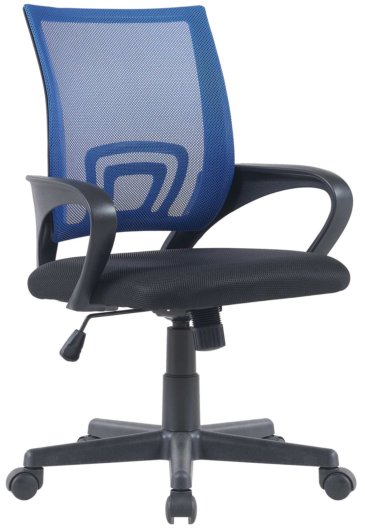 Ergonomische Bureaustoel Geniús - Kantoorstoel - Ademend Netstof, Verstelbare Zithoogte Kleur blauw