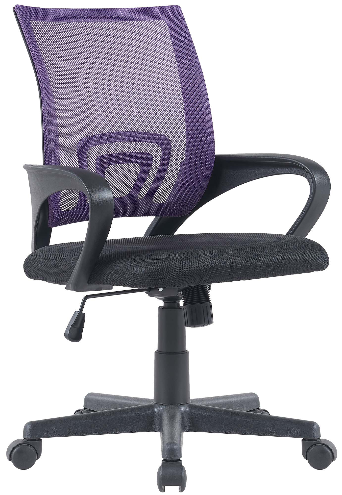 Ergonomische Bureaustoel Geniús - Kantoorstoel - Ademend Netstof, Verstelbare Zithoogte Kleur lila