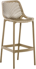 Design Barkruk - Barkstoel - Ergonomisch Comfort, UV-bestendig polypropyleen Kleur modder