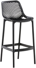 Design Barkruk - Barkstoel - Ergonomisch Comfort, UV-bestendig polypropyleen Kleur zwart