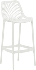 Design Barkruk - Barkstoel - Ergonomisch Comfort, UV-bestendig polypropyleen Kleur wit