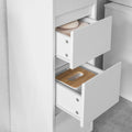 White Badkamer - Kast Badkamer - Opbergkast met 3 lades
