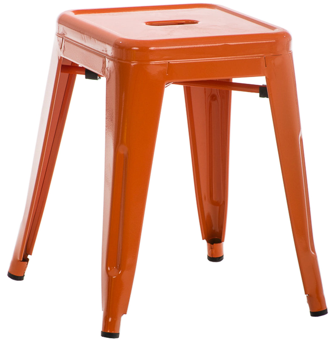 Moderne Stapelbare Kruk - Functionele Poef - Duurzaam Metaalontwerp Kleur oranje