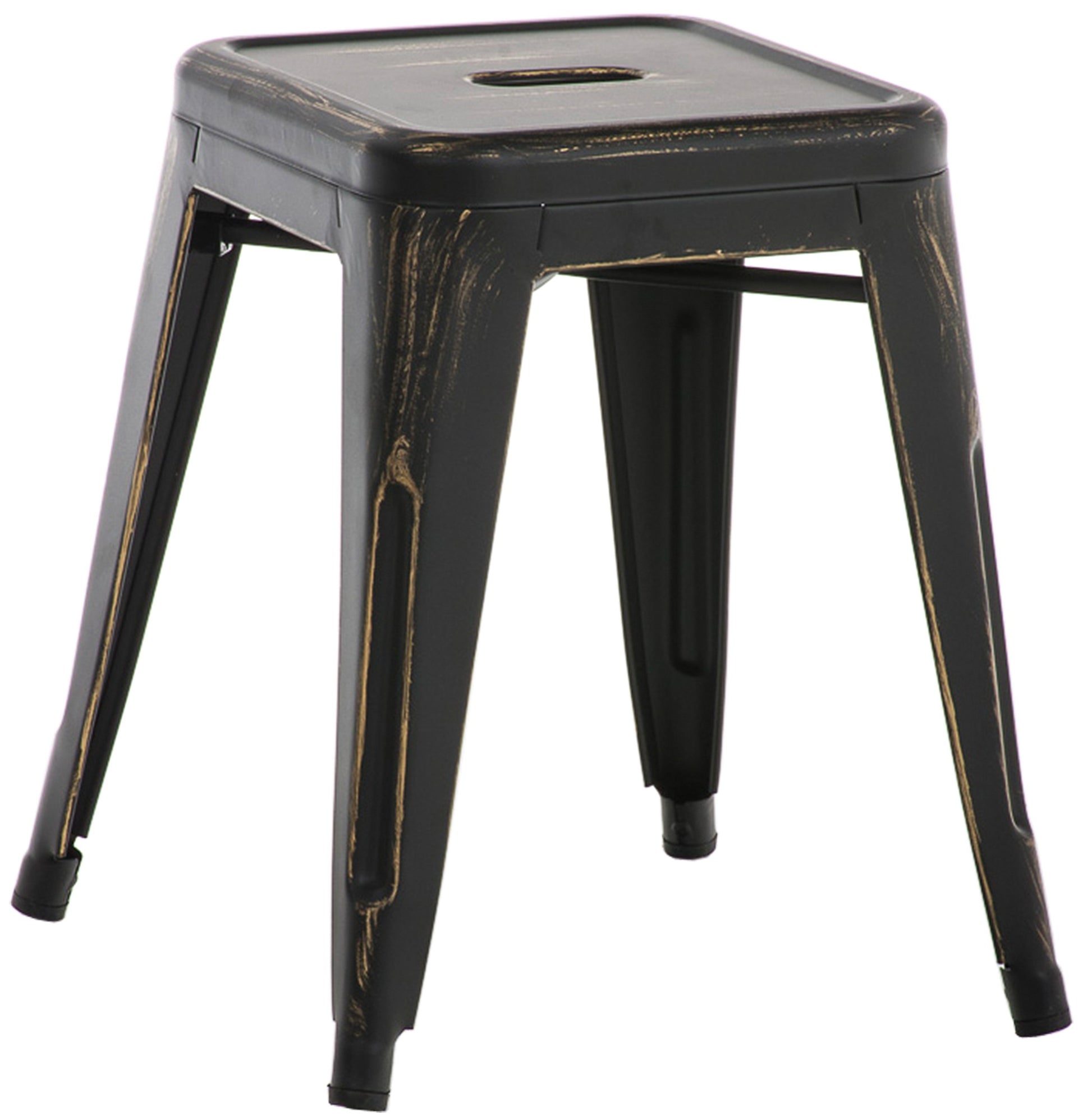 Moderne Stapelbare Kruk - Barkruk - Ruimtebesparend ontwerp Kleur zwart en goud