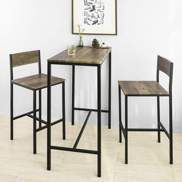 Barset - 1 Bartafel en 2 Krukken - 3-delige Huiskeuken Ontbijtbarset - Meubels Eetset