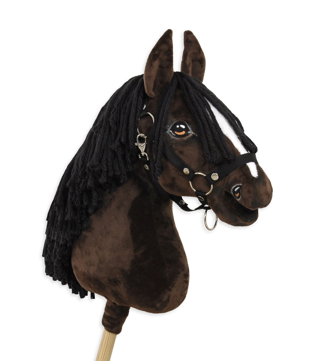 Super Hobby Horse Premium - stokpaard - handgemaakt & duurzaam - donkerbruin - groot formaat