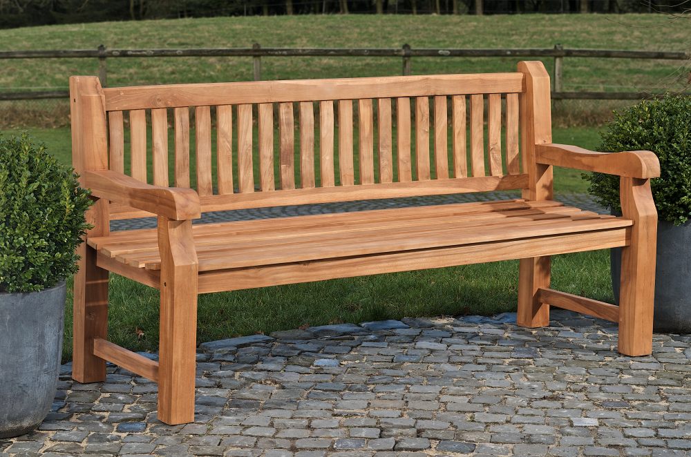 Teakhouten Tuinbank Jackson - Massief Hout - Ergonomisch Comfort Kleur teak