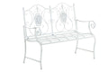 Romantische Tuinbank - Sierlijke Patio Zitmeubel - Duurzaam Hoogwaardig IJzer Kleur wit