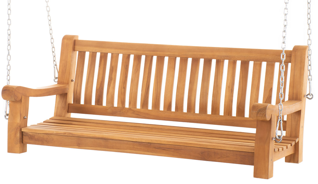Teakhouten Schommelbank - Tuin Relaxmeubel - Duurzaam en Stijlvol Design Kleur teak Maat