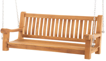 Teakhouten Schommelbank - Tuin Relaxmeubel - Duurzaam en Stijlvol Design Kleur teak Maat