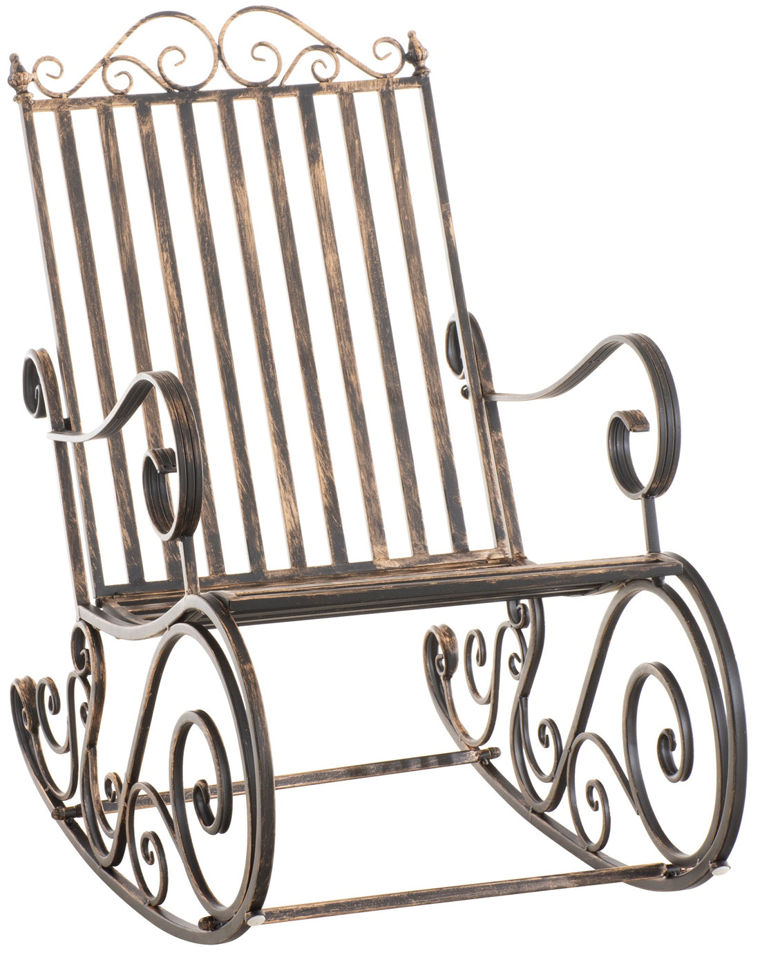 Antieke Schommelstoel - Relaxstoel - Nostalgisch Design voor Tuin en Terras Kleur brons