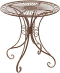 Nostalgische Tuin Tafel - Retro Eettafel, Handgemaakte Stabiliteit voor Kleine Ruimtes Kleur antiek bruin