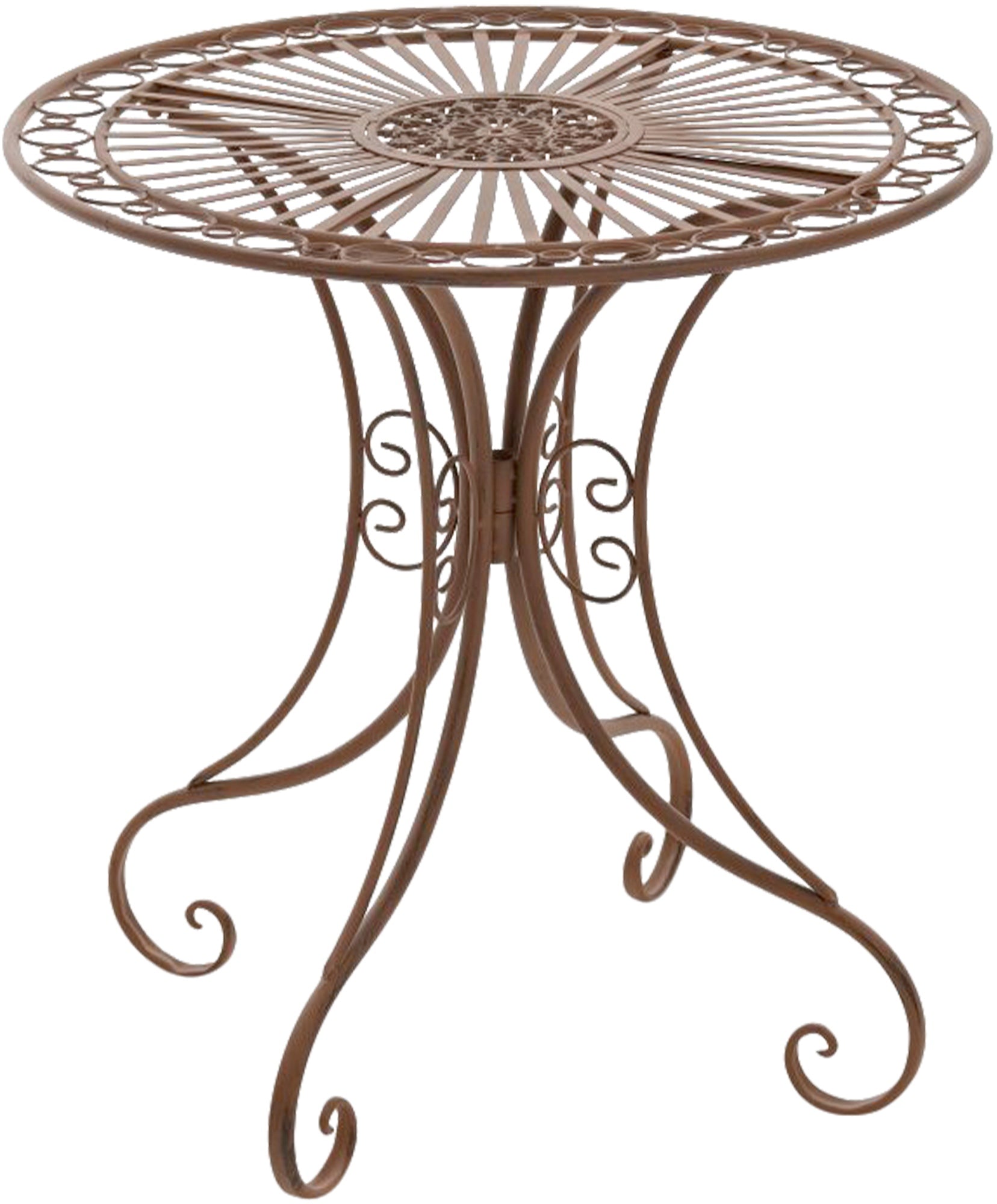 Nostalgische Tuin Tafel - Retro Eettafel, Handgemaakte Stabiliteit voor Kleine Ruimtes Kleur antiek bruin