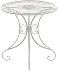 Nostalgische Tuin Tafel - Retro Eettafel, Handgemaakte Stabiliteit voor Kleine Ruimtes Kleur antiek wit