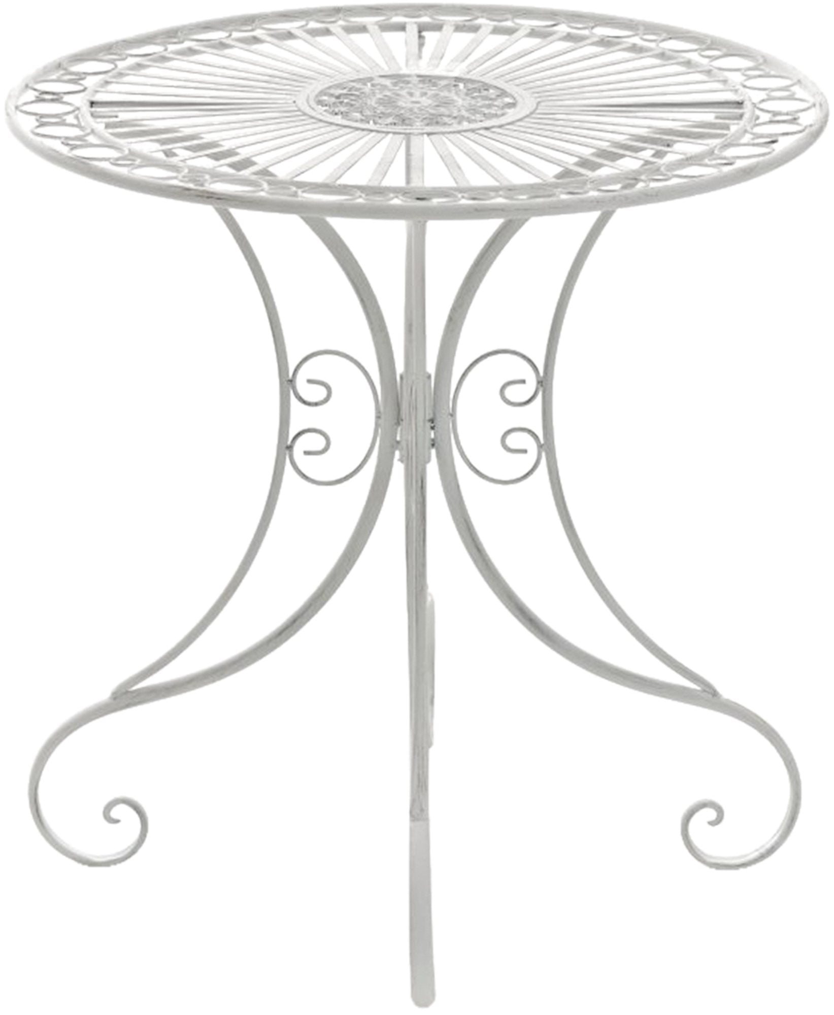 Nostalgische Tuin Tafel - Retro Eettafel, Handgemaakte Stabiliteit voor Kleine Ruimtes Kleur antiek wit