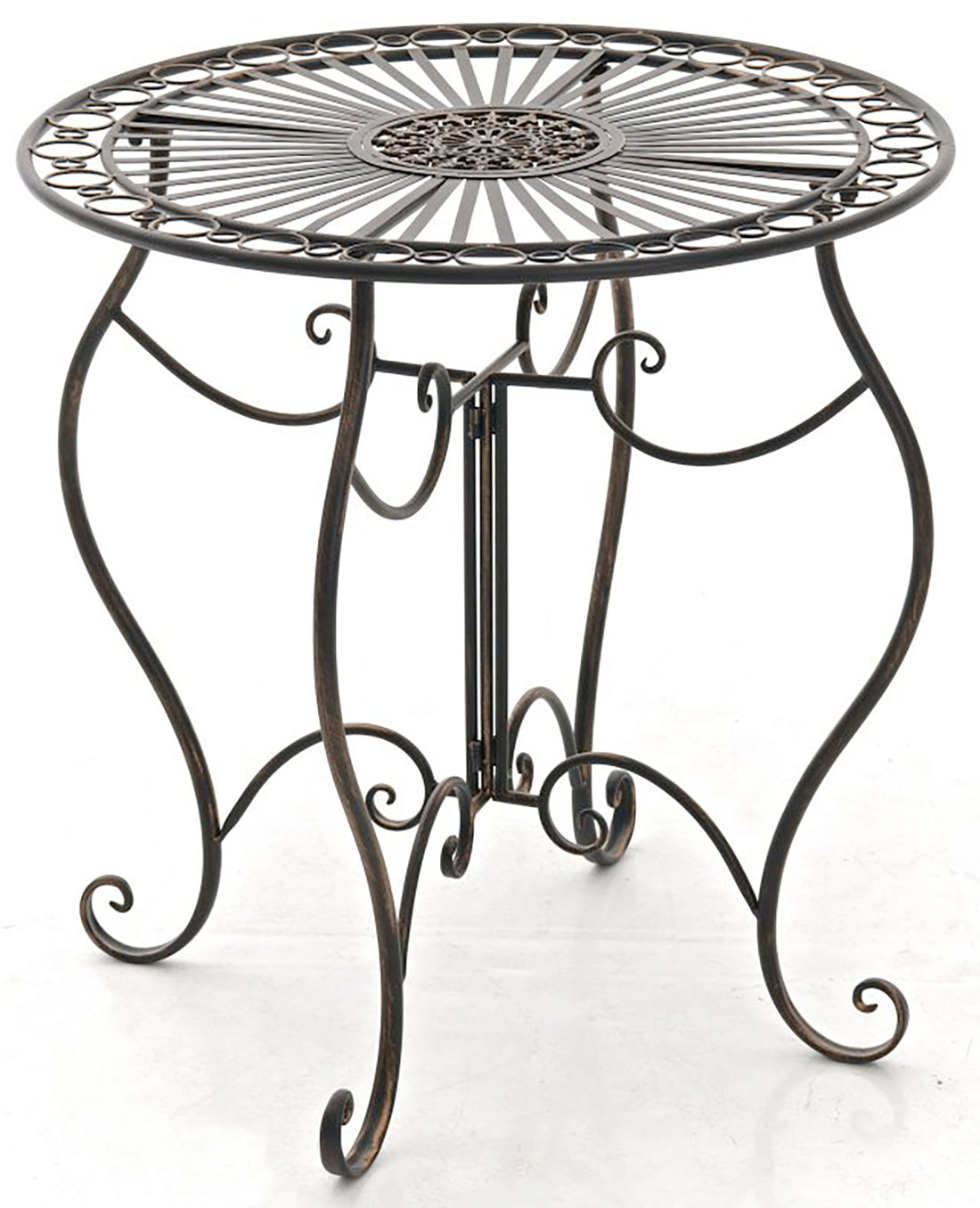 Nostalgische Tuin Tafel - Verfijnde Blikvanger - Handbewerkt Ijzer Kleur bronzen