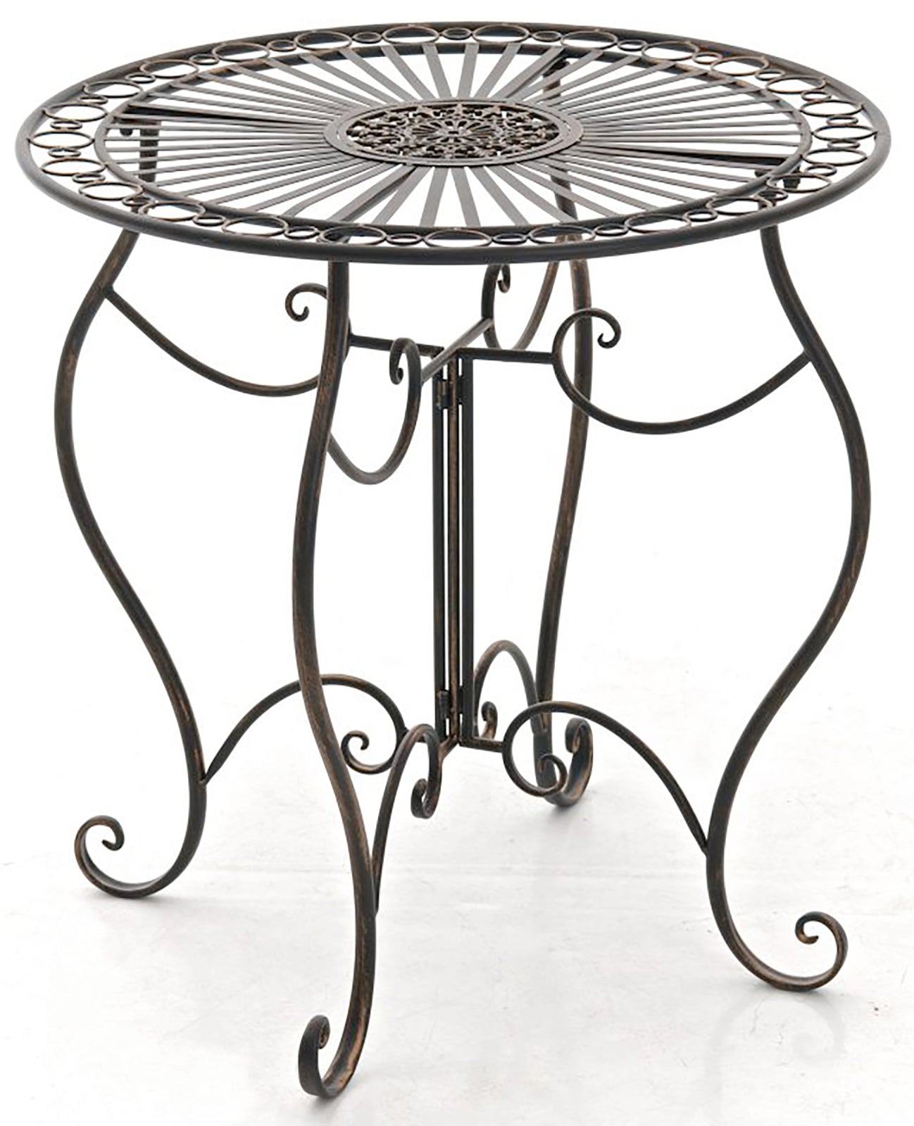 Nostalgische Tuin Tafel - Verfijnde Blikvanger - Handbewerkt Ijzer Kleur bronzen