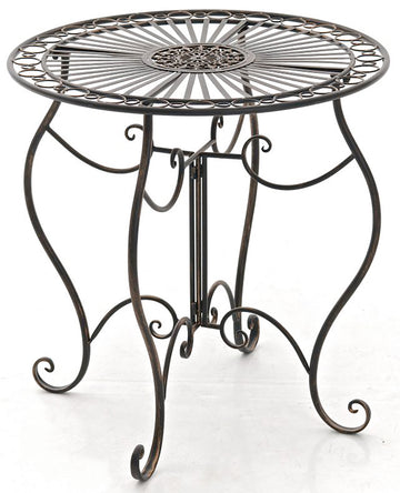 Nostalgische Tuin Tafel - Verfijnde Blikvanger - Handbewerkt Ijzer Kleur bronzen