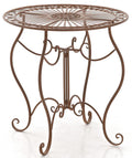 Nostalgische Tuin Tafel - Verfijnde Blikvanger - Handbewerkt Ijzer Kleur antiek bruin