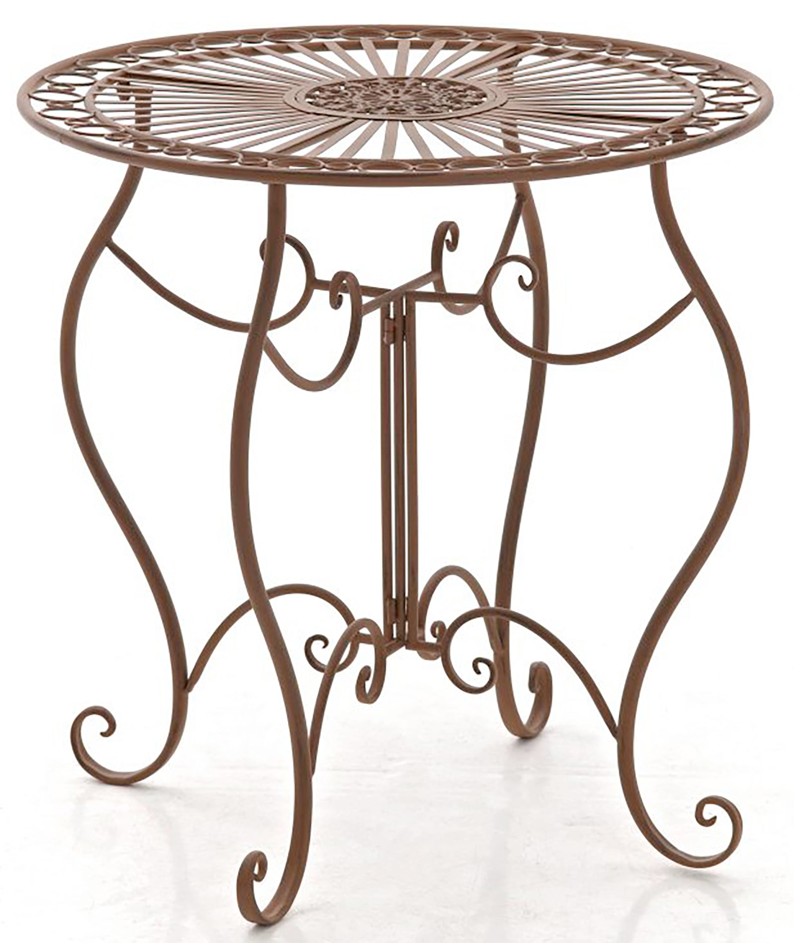 Nostalgische Tuin Tafel - Verfijnde Blikvanger - Handbewerkt Ijzer Kleur antiek bruin