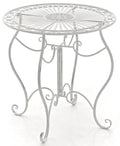 Nostalgische Tuin Tafel - Verfijnde Blikvanger - Handbewerkt Ijzer Kleur antiek wit