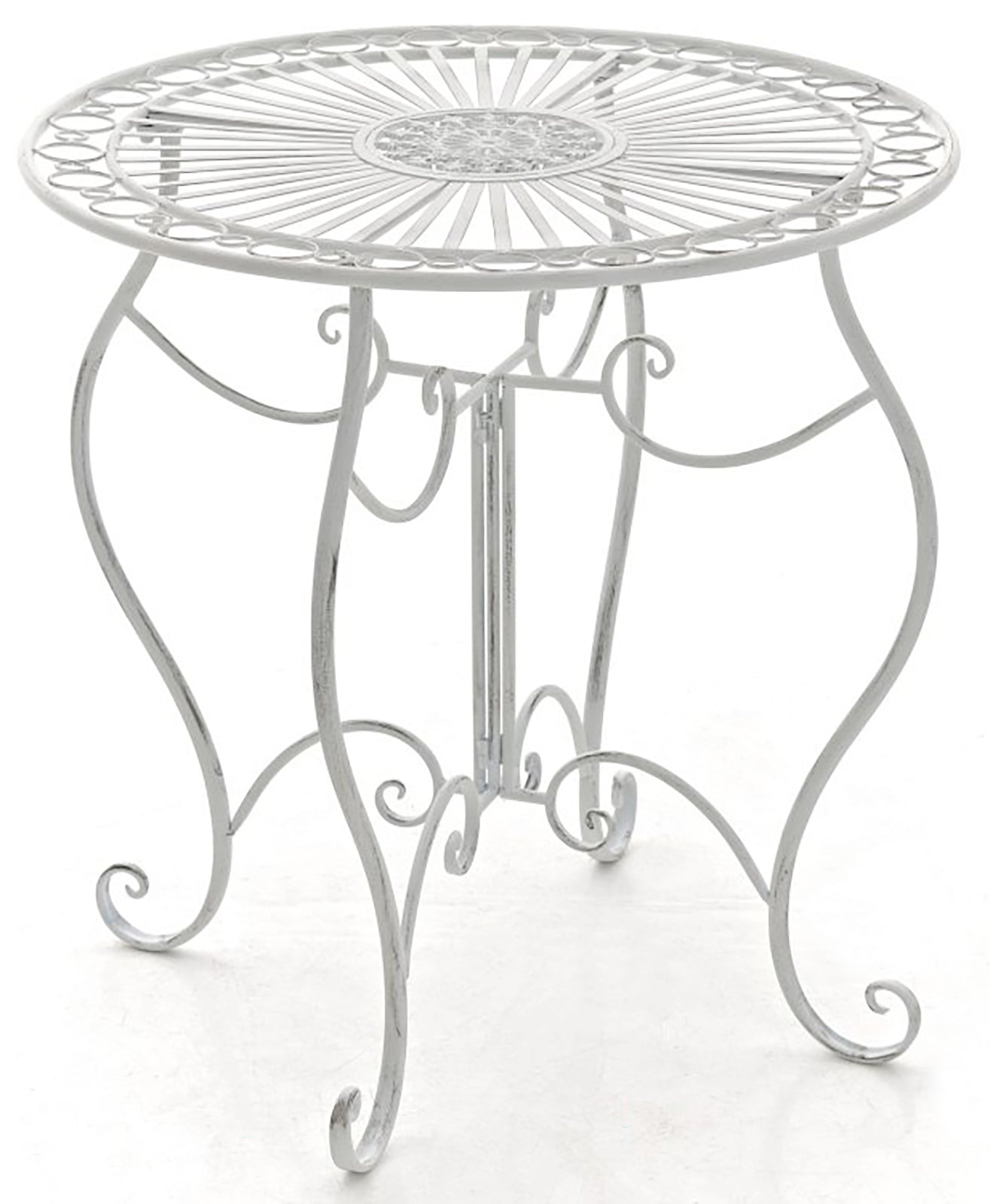 Nostalgische Tuin Tafel - Verfijnde Blikvanger - Handbewerkt Ijzer Kleur antiek wit