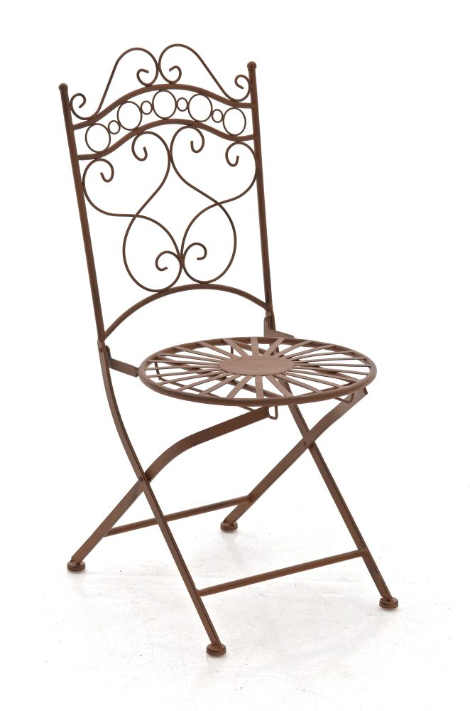 Nostalgische Tuinstoel - Elegante Blikvanger - Handgemaakte Details, Uiterst Stabiel Design Kleur antiek bruin