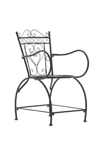 Nostalgische Tuinstoel - Antieke Tuinzetel - Handgemaakt IJzer, Stabiel Design Kleur bronzen