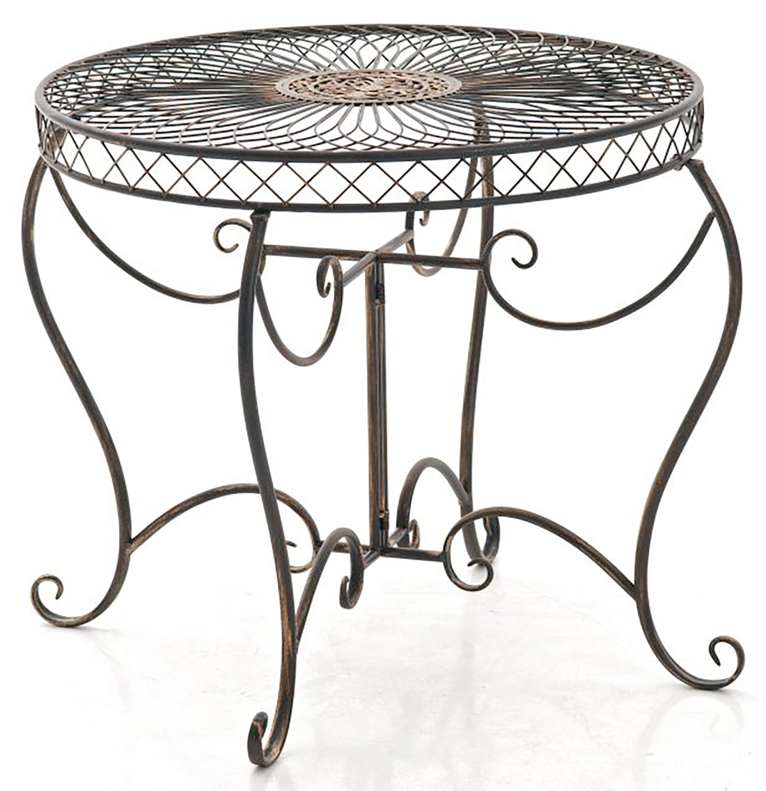 Tuin Tafel - Nostalgische Stijl - Handgemaakt Antieke Patina - IJzer Stabiel Kleur bronzen