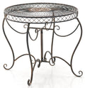Tuin Tafel - Nostalgische Stijl - Handgemaakt Antieke Patina - IJzer Stabiel Kleur bronzen