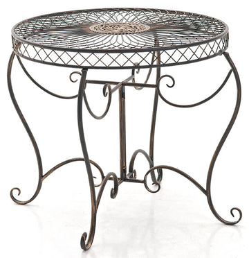 Tuin Tafel - Nostalgische Stijl - Handgemaakt Antieke Patina - IJzer Stabiel Kleur bronzen