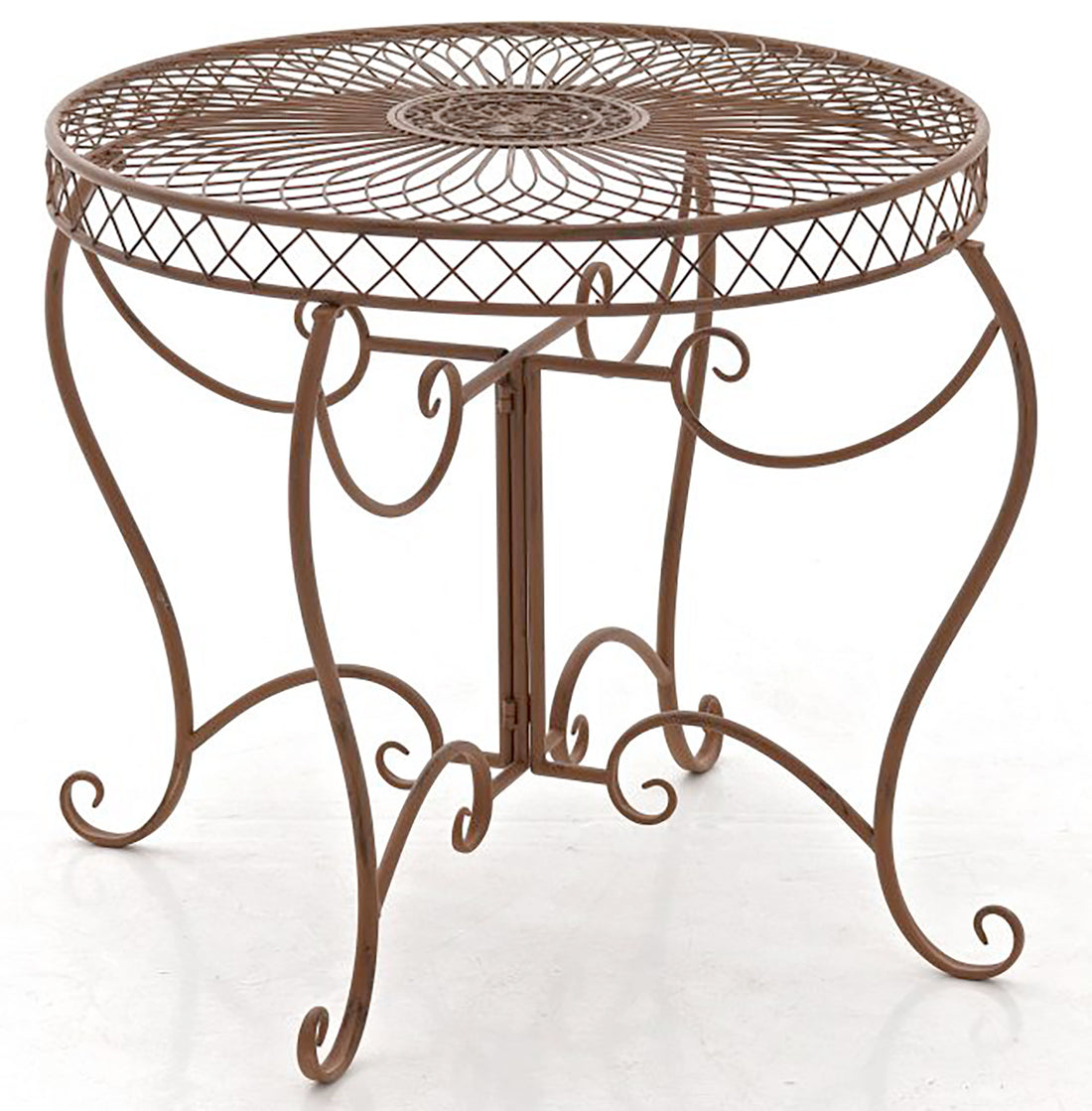 Tuin Tafel - Nostalgische Stijl - Handgemaakt Antieke Patina - IJzer Stabiel Kleur bronzen