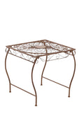 Ijzeren Tafel Zarina - Nostalgisch Design - Handgemaakt en Extreem Stabiel Kleur antiek bruin