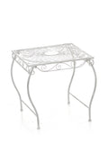 Ijzeren Tafel Zarina - Nostalgisch Design - Handgemaakt en Extreem Stabiel Kleur antiek wit