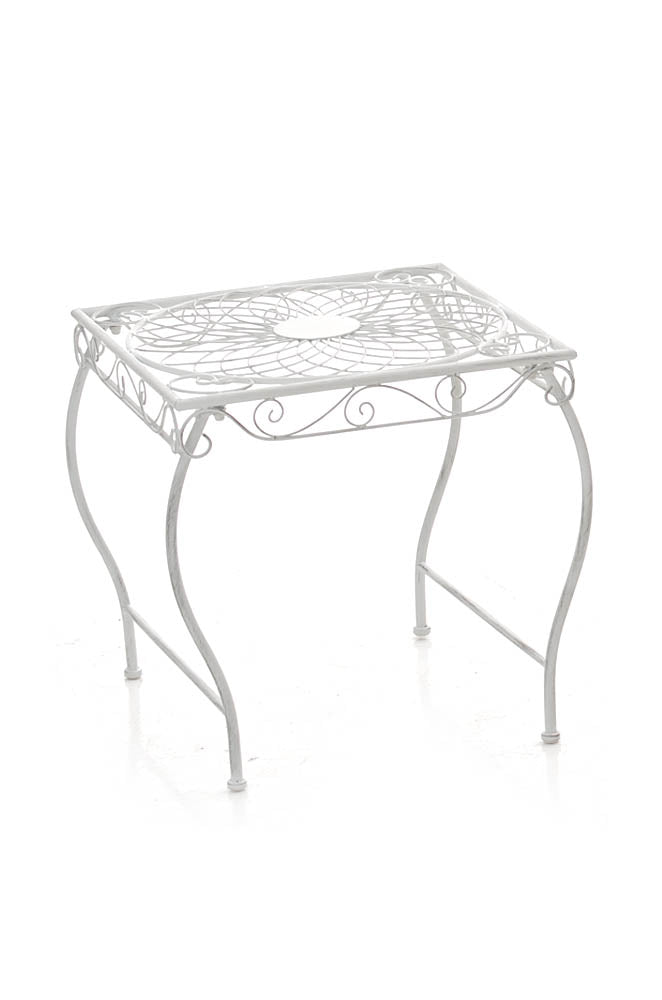 Ijzeren Tafel Zarina - Nostalgisch Design - Handgemaakt en Extreem Stabiel Kleur antiek wit