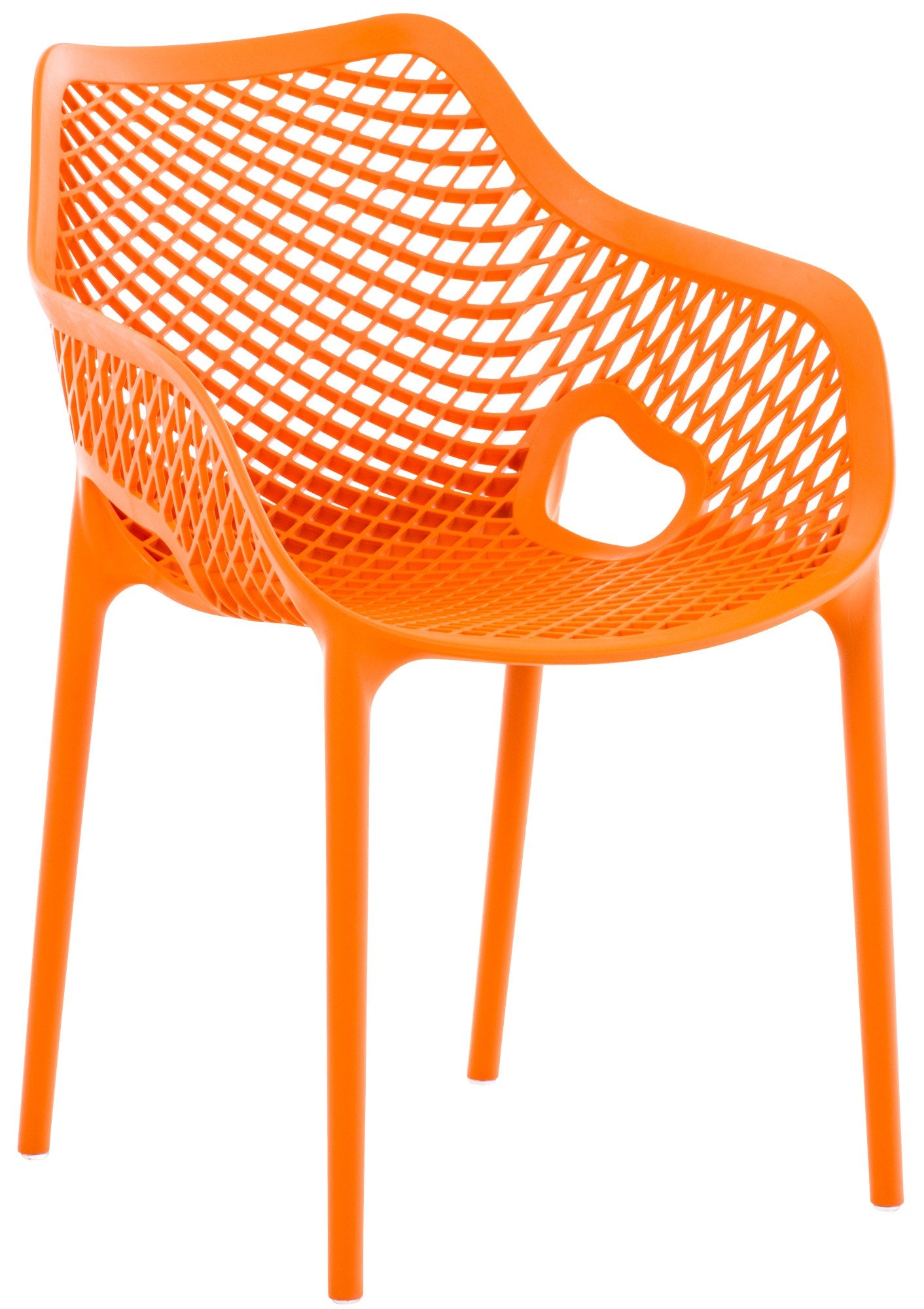 Stapelstoel XL - Terrasstoel - Optimaal Zitcomfort, Weer- en UV-bestendig Kleur oranje