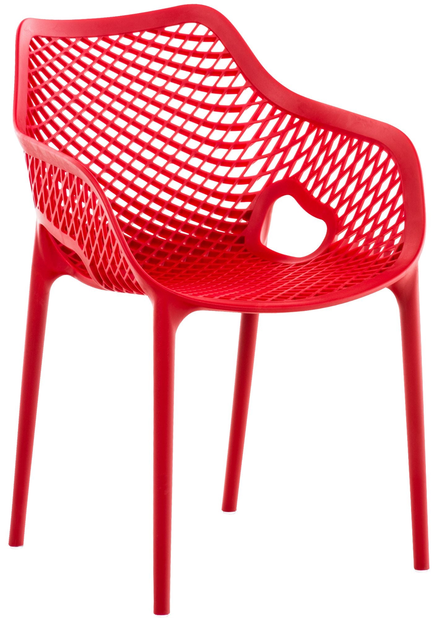 Stapelstoel XL - Terrasstoel - Optimaal Zitcomfort, Weer- en UV-bestendig Kleur rood