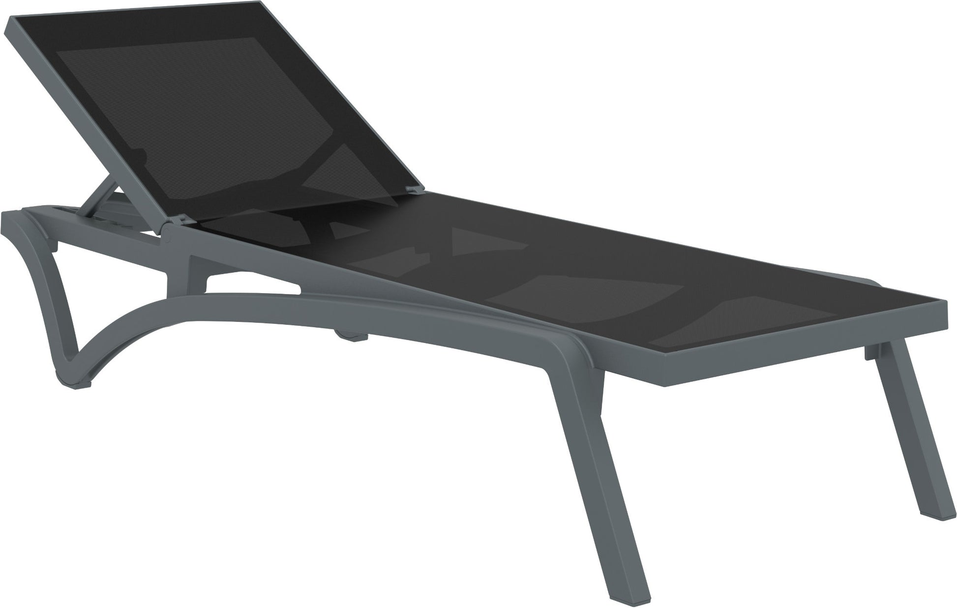 Stijlvolle Ligstoel - Relaxstoel - Verstelbaar Comfort, Weerbestendig - Moderne Tuin uitstraling Kleur donkergrijs