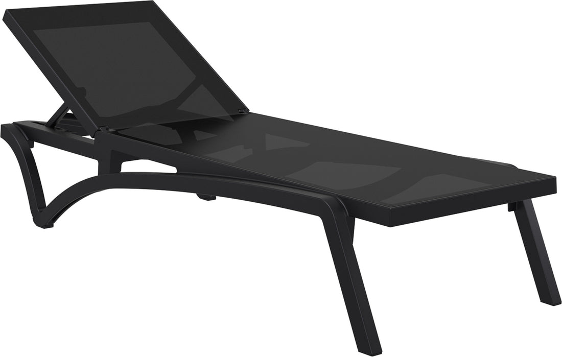 Stijlvolle Ligstoel - Relaxstoel - Verstelbaar Comfort, Weerbestendig - Moderne Tuin uitstraling Kleur donkergrijs