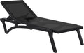 Stijlvolle Ligstoel - Relaxstoel - Verstelbaar Comfort, Weerbestendig - Moderne Tuin uitstraling Kleur zwart