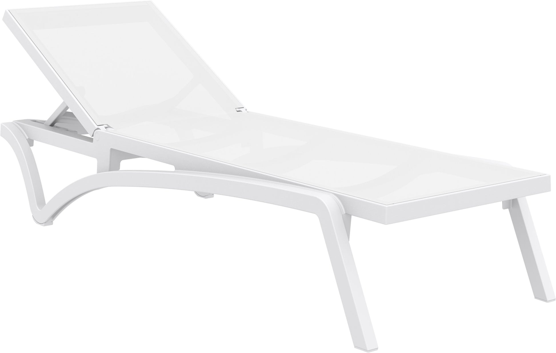 Stijlvolle Ligstoel - Relaxstoel - Verstelbaar Comfort, Weerbestendig - Moderne Tuin uitstraling Kleur wit