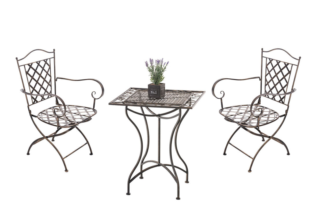 Handgemaakte Tuinset - Nostalgisch Design - Unieke Charme op je Terras Kleur brons
